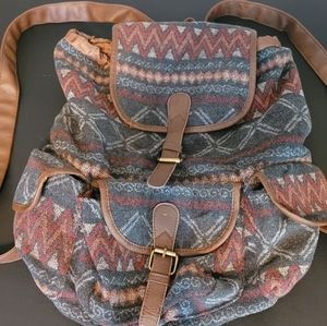 Mossimo Aztec Boho Style Relaxed Backpack
